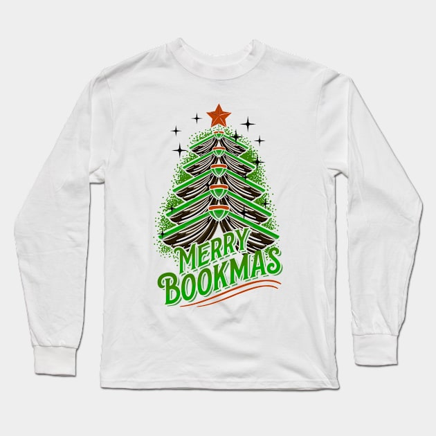 Funny Book Gifts Men Women Kids Bookworm Book Ugly Christmas Long Sleeve T-Shirt by KsuAnn